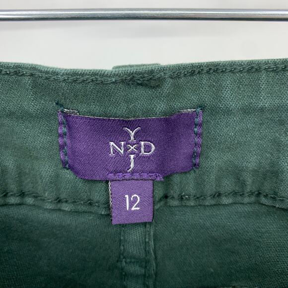 NYDJ Bootcut Jeans Womens Size 12 Stretch Cotton Dark Green Brushed Sateen - Picture 5 of 7
